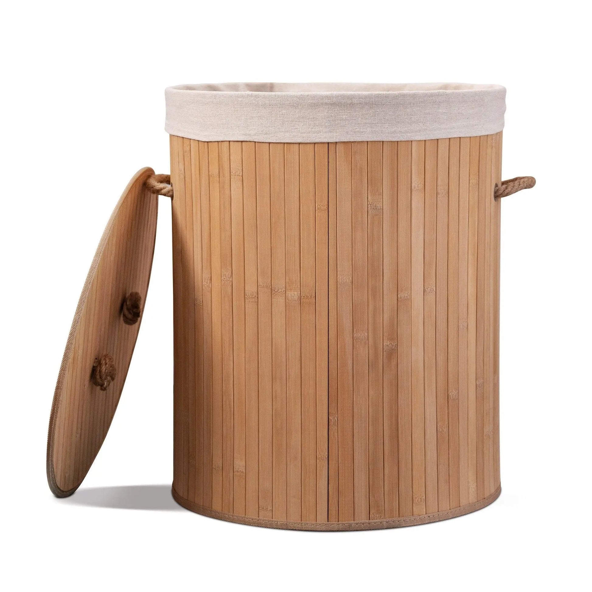 Eco Bath London Bamboo Laundry Basket with Lid and Removable Lining Eco Bath London