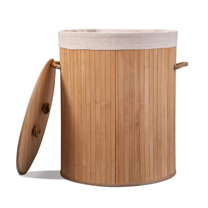 Eco Bath London Bamboo Laundry Basket with Lid and Removable Lining Eco Bath London