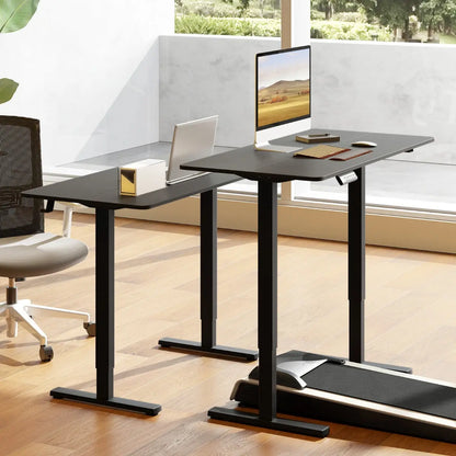 120 x 60 CM Electric Standing Computer Desk with 3 Memory Preset-Black Blue Pirate