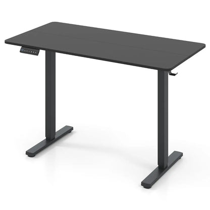 120 x 60 CM Electric Standing Computer Desk with 3 Memory Preset-Black Blue Pirate