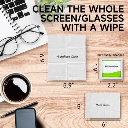 EOTW Computer Screen Wipes – 120 Individually Wrapped, Pre-moistened Cleaner for iPhone, iPad, Tablet, Laptop BritishVita | Premium UK Vitamins & Wellness Supplements