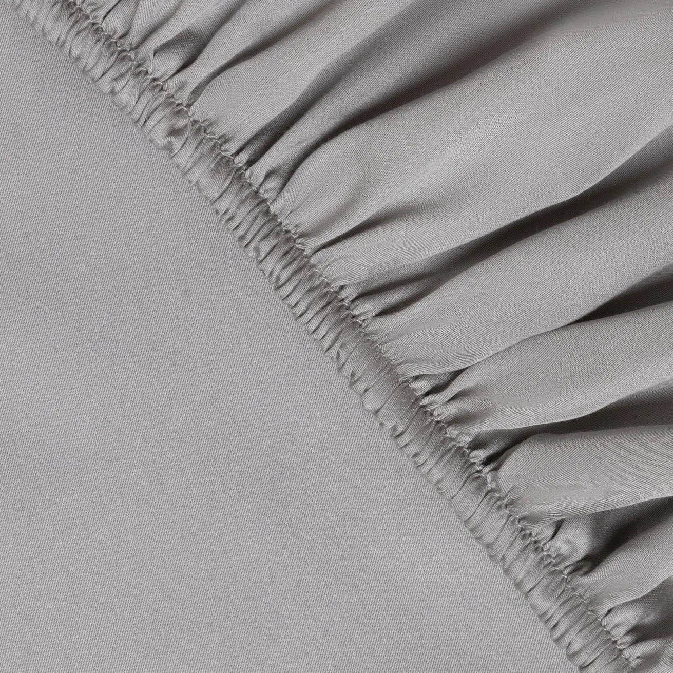 Fitted Sheet in Grey (Eucalyptus Silk) Ethical Bedding™