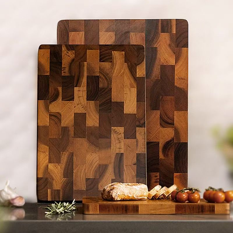 Solid Wood Cutting Board Acacia Mangium Chessboard Grid Cutting Board