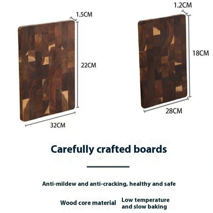 Solid Wood Cutting Board Acacia Mangium Chessboard Grid Cutting Board