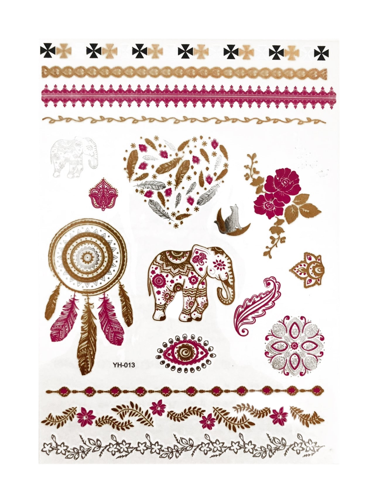 Loving Kindness Metallic Tattoos