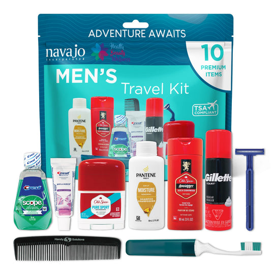 Handy Solutions 10-Piece Resealable Men's Travel Kit – TSA-Approved Grooming Set