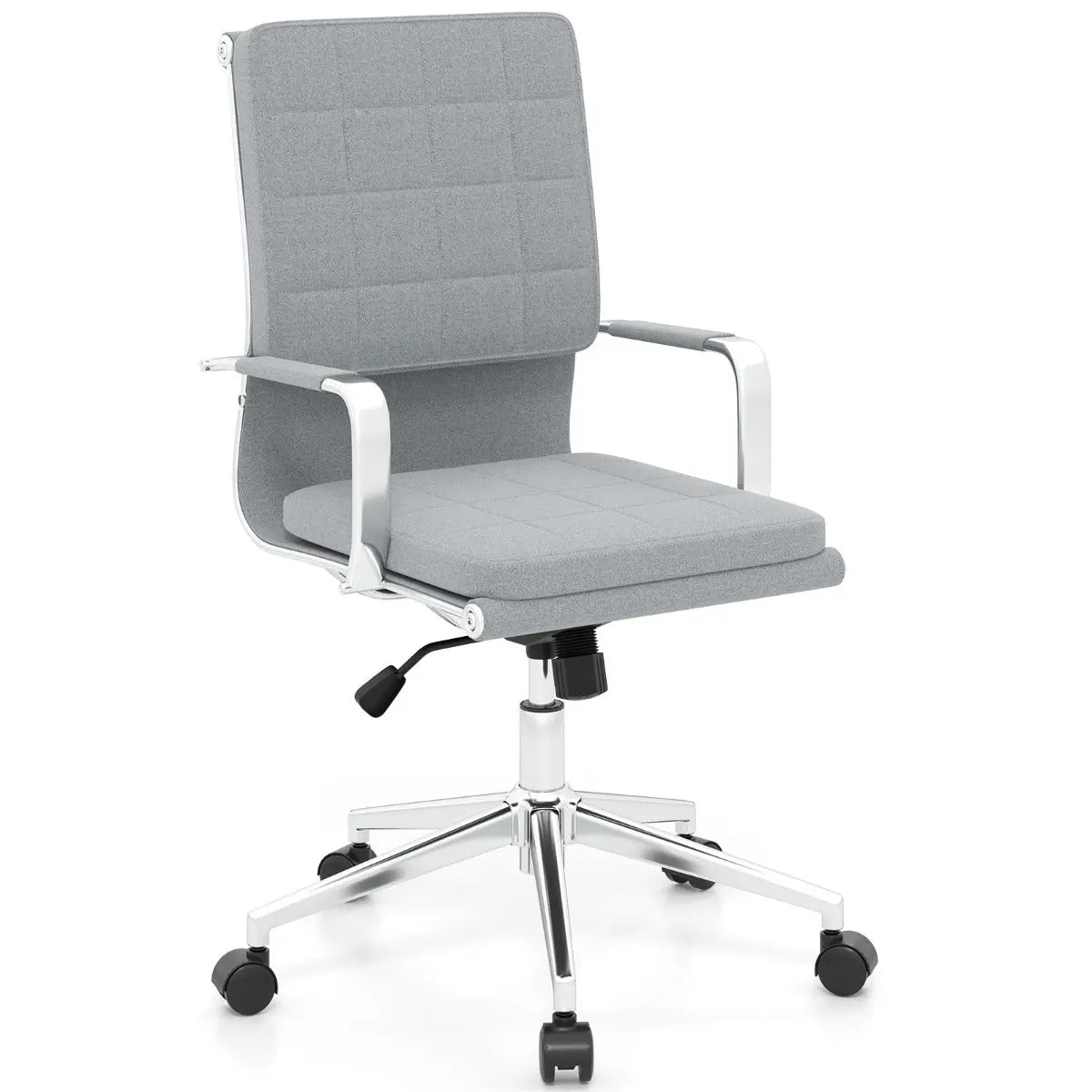 Ergonomic Computer Desk Chair with Rocking Backrest-Grey Blue Pirate