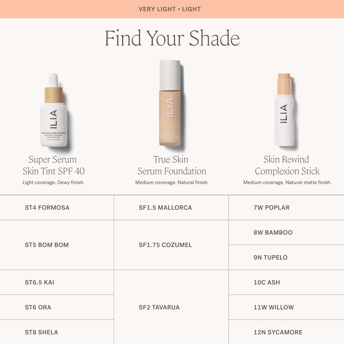 ILIA Skin Rewind Complexion Stick 11W Willow – Foundation + Concealer + Skincare | Vegan & Clean Makeup