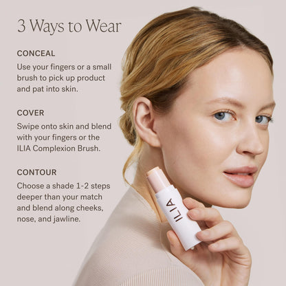 ILIA Skin Rewind Complexion Stick 11W Willow – Foundation + Concealer + Skincare | Vegan & Clean Makeup