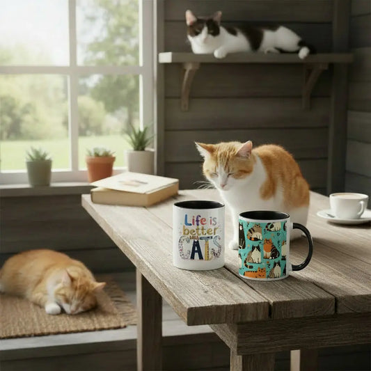 Life Is Better With Cats Mug Red Robin Gifts