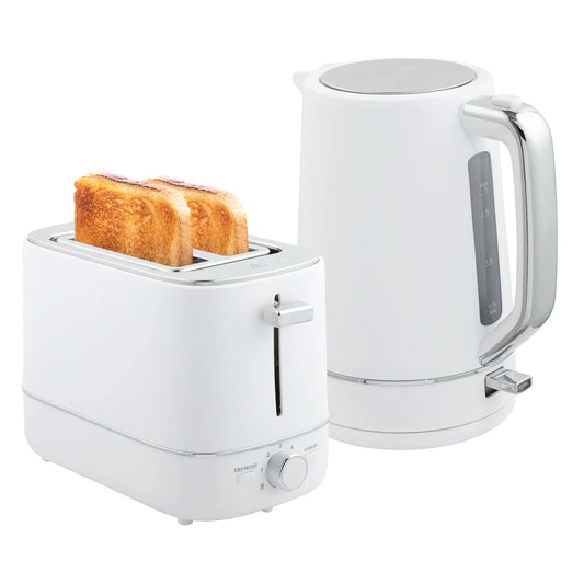 HOMCOM 1.7L 3000W Fast Boil Electric Kettle and 2 Slice Toaster Set InStock