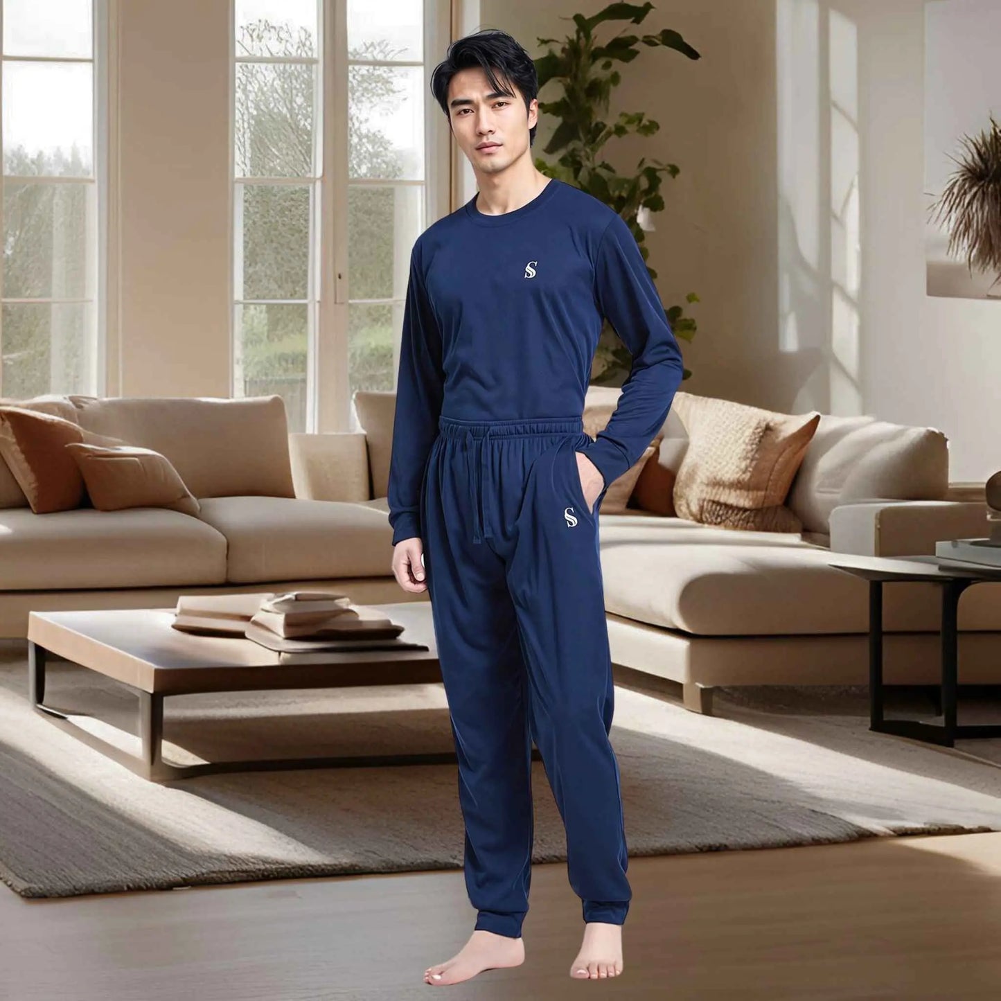 High-Quality Men's Pyjama Set in Soft Brushed Fabric SaneShoppe