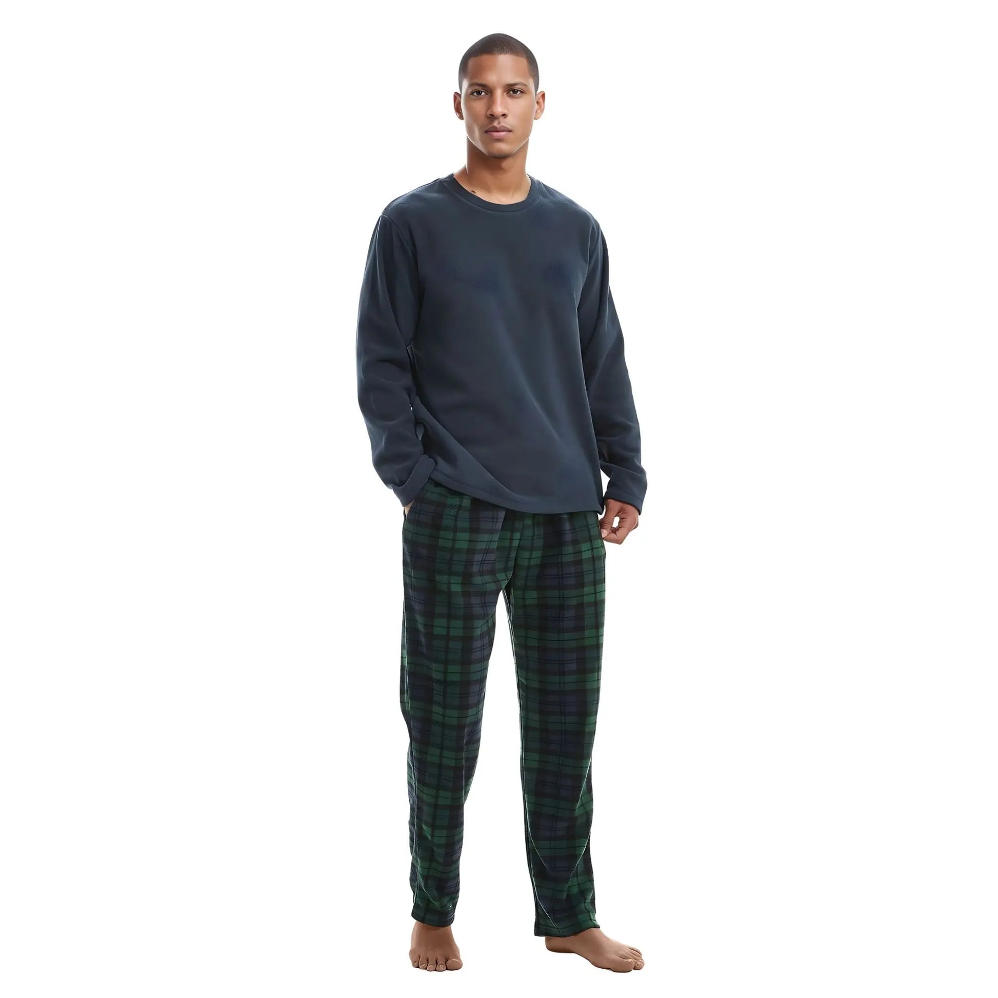 Green Long-Sleeve Fleece Pyjama Sets for Ultimate Comfort and Style SaneShoppe
