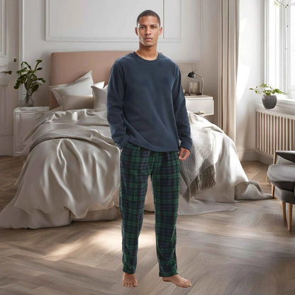 Green Long-Sleeve Fleece Pyjama Sets for Ultimate Comfort and Style SaneShoppe