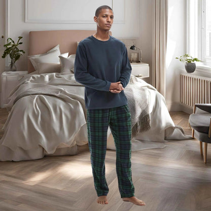 Green Long-Sleeve Fleece Pyjama Sets for Ultimate Comfort and Style SaneShoppe