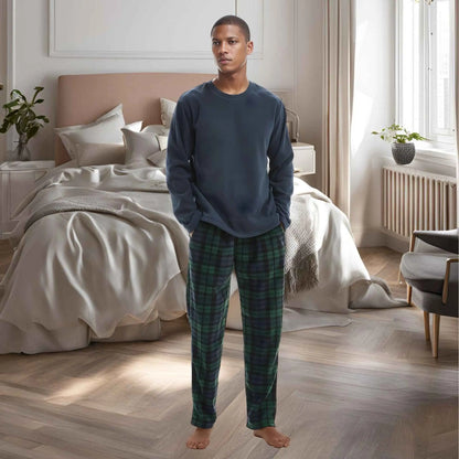 Green Long-Sleeve Fleece Pyjama Sets for Ultimate Comfort and Style SaneShoppe