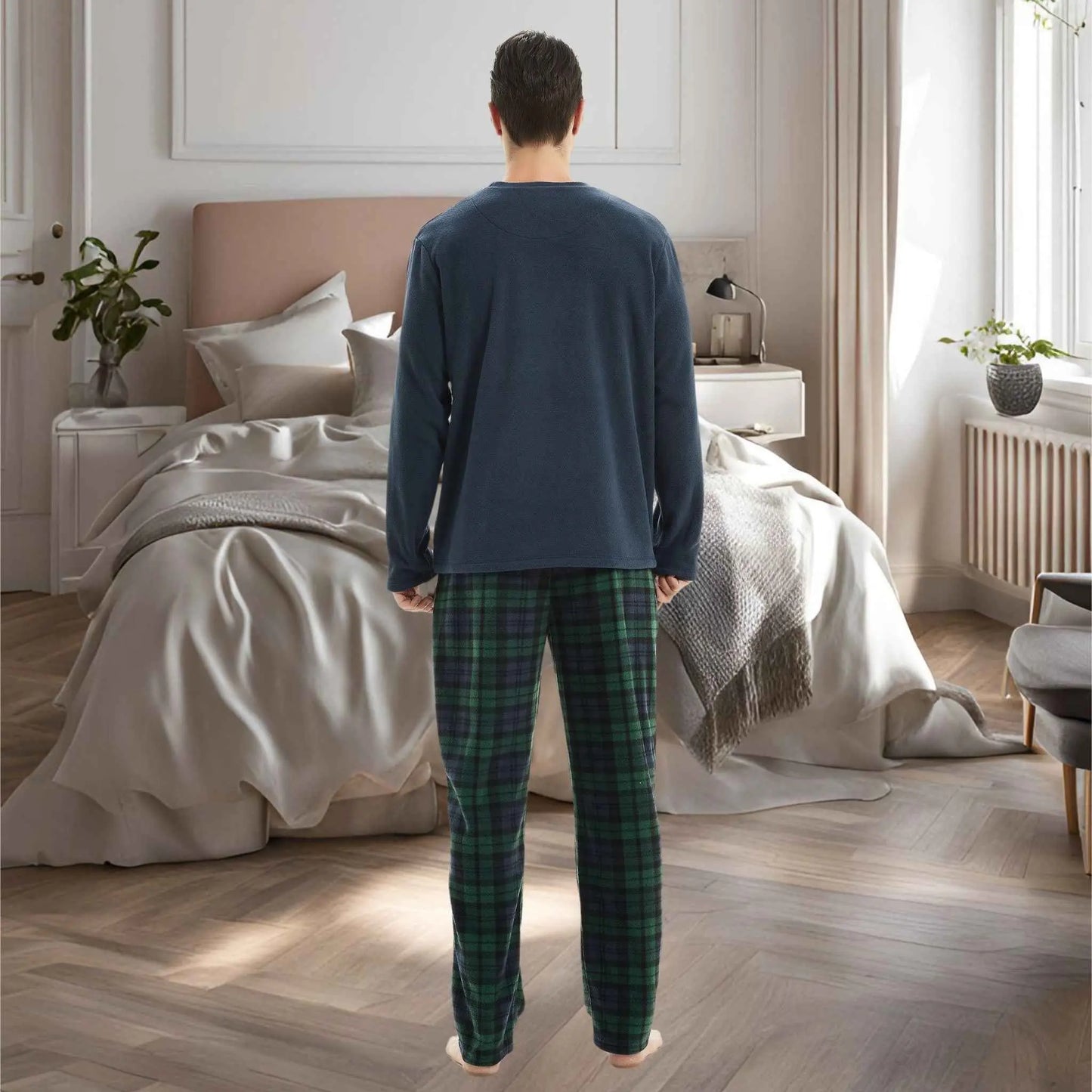 Green Long-Sleeve Fleece Pyjama Sets for Ultimate Comfort and Style SaneShoppe