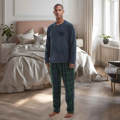 Green Long-Sleeve Fleece Pyjama Sets for Ultimate Comfort and Style SaneShoppe
