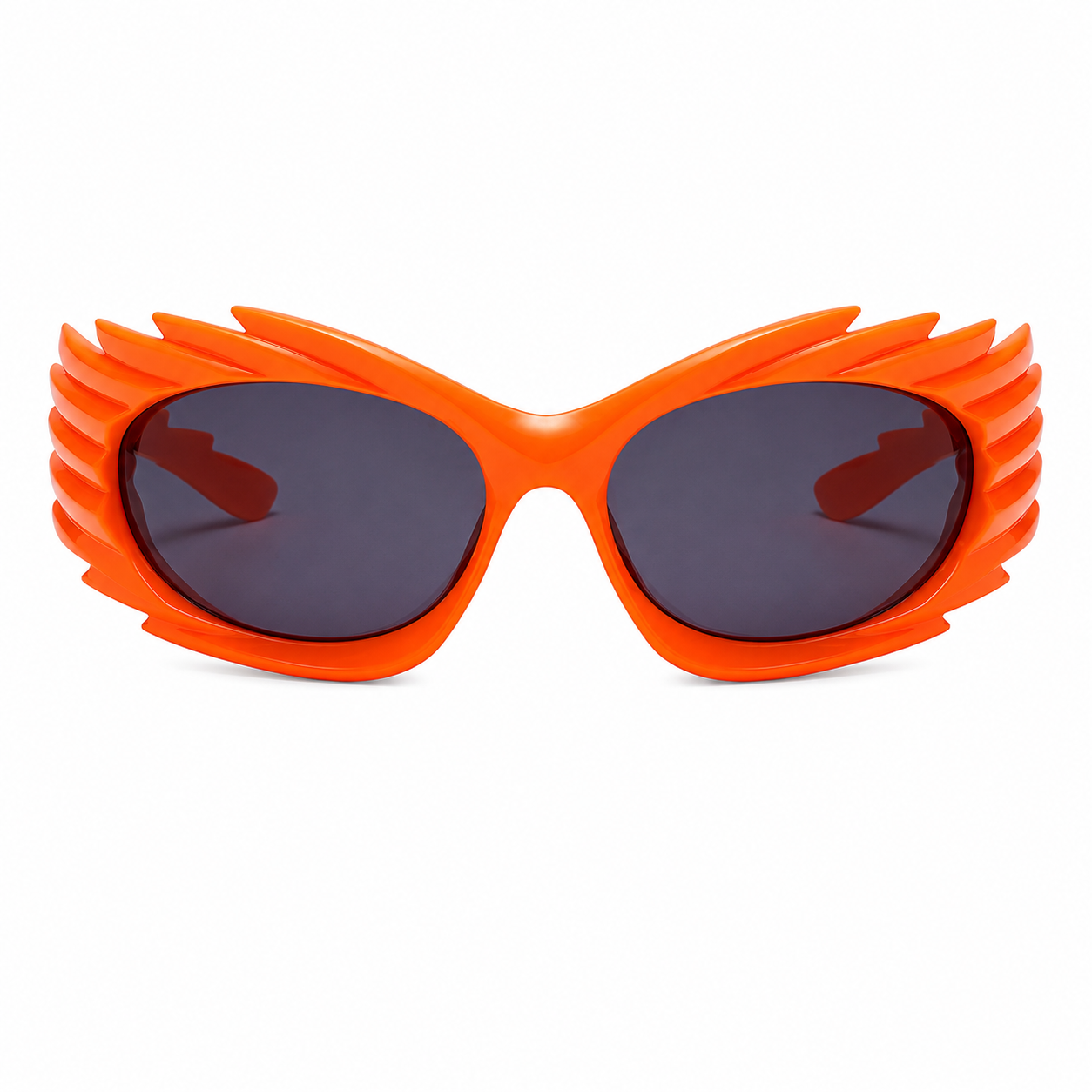 Orange Spiked Cyber Glasses