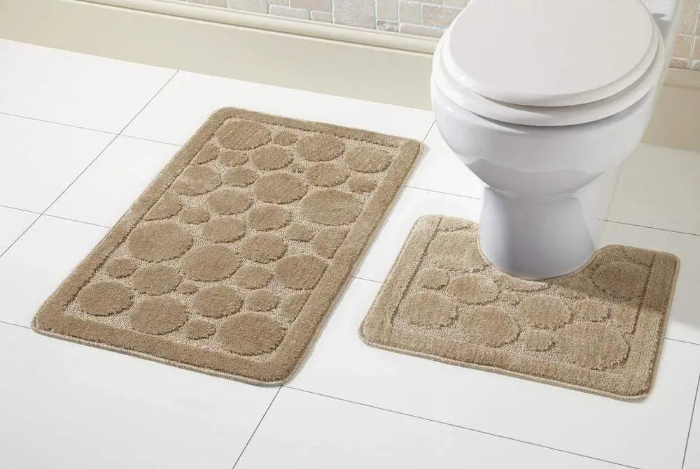 OLIVIA ROCCO Cali Bath Mat And Pedestal Set Ultra Soft Non Slip Highly Absorbent OLIVIA ROCCO