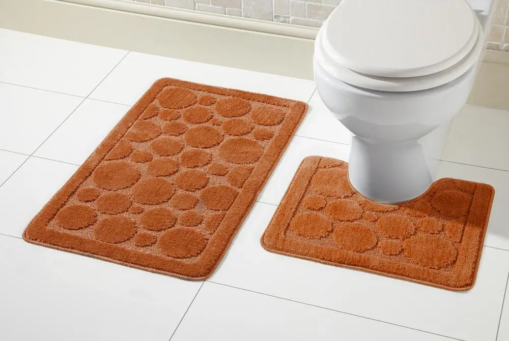 OLIVIA ROCCO Cali Bath Mat And Pedestal Set Ultra Soft Non Slip Highly Absorbent OLIVIA ROCCO