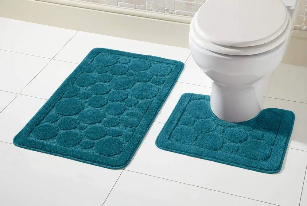 OLIVIA ROCCO Cali Bath Mat And Pedestal Set Ultra Soft Non Slip Highly Absorbent OLIVIA ROCCO