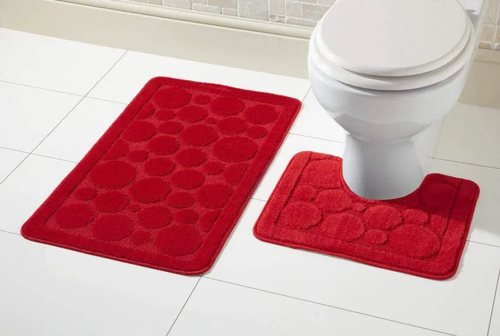 OLIVIA ROCCO Cali Bath Mat And Pedestal Set Ultra Soft Non Slip Highly Absorbent OLIVIA ROCCO