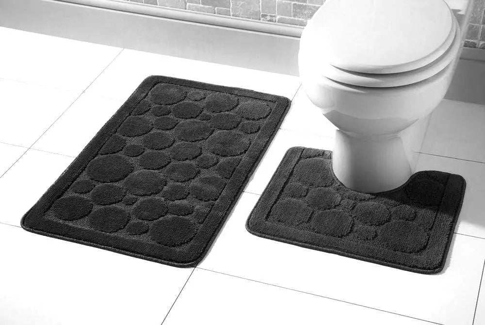 OLIVIA ROCCO Cali Bath Mat And Pedestal Set Ultra Soft Non Slip Highly Absorbent OLIVIA ROCCO