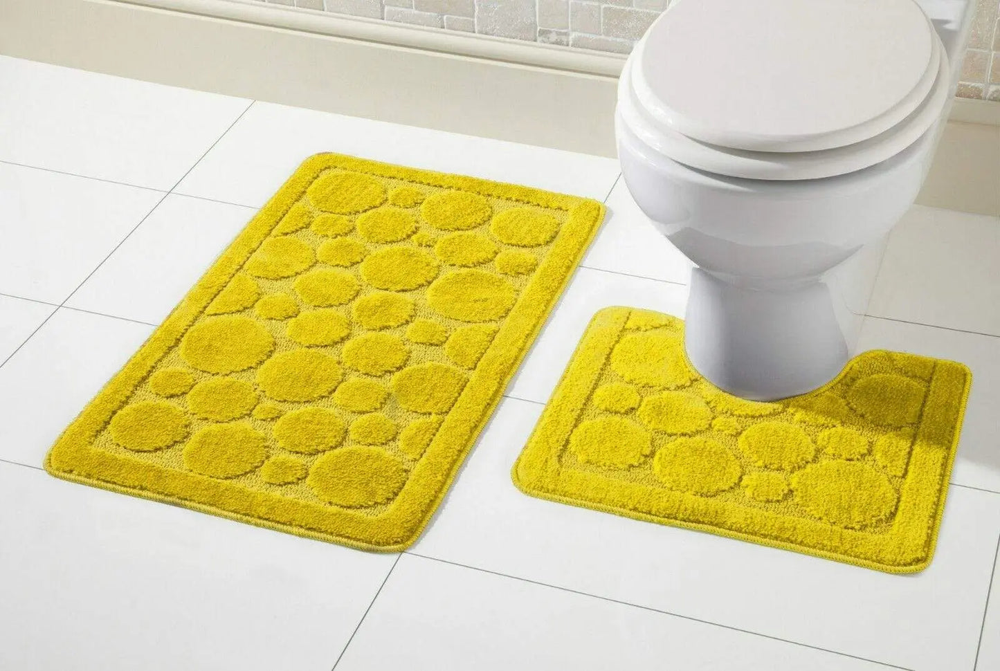 OLIVIA ROCCO Cali Bath Mat And Pedestal Set Ultra Soft Non Slip Highly Absorbent OLIVIA ROCCO