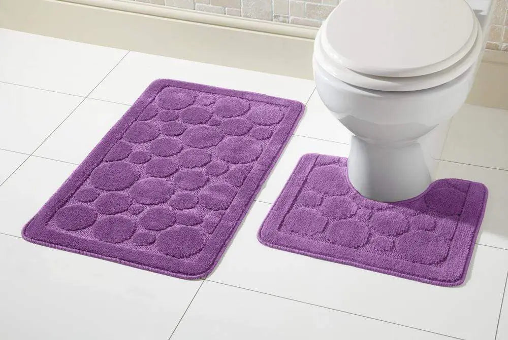 OLIVIA ROCCO Cali Bath Mat And Pedestal Set Ultra Soft Non Slip Highly Absorbent OLIVIA ROCCO