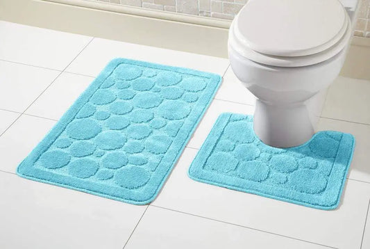OLIVIA ROCCO Cali Bath Mat And Pedestal Set Ultra Soft Non Slip Highly Absorbent OLIVIA ROCCO