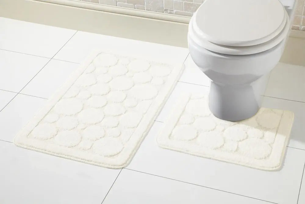 OLIVIA ROCCO Cali Bath Mat And Pedestal Set Ultra Soft Non Slip Highly Absorbent OLIVIA ROCCO