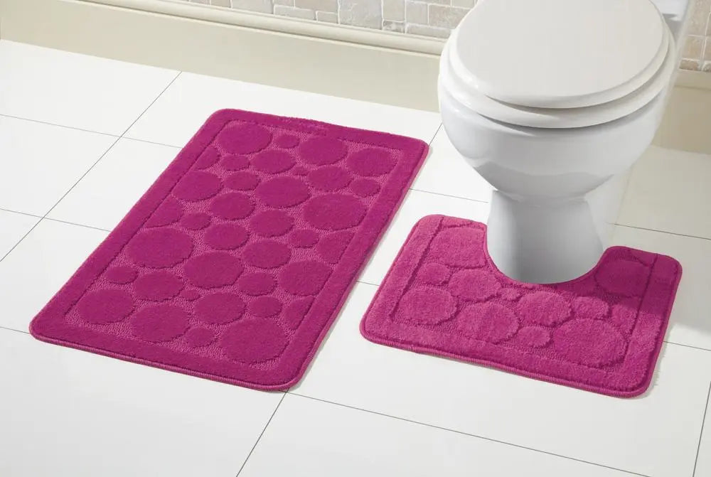 OLIVIA ROCCO Cali Bath Mat And Pedestal Set Ultra Soft Non Slip Highly Absorbent OLIVIA ROCCO