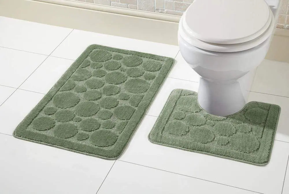 OLIVIA ROCCO Cali Bath Mat And Pedestal Set Ultra Soft Non Slip Highly Absorbent OLIVIA ROCCO