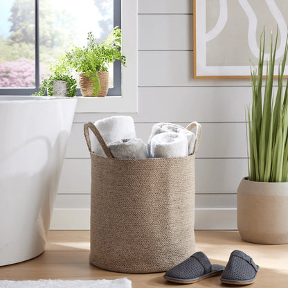 OLIVIA ROCCO Large Woven Cotton Laundry Basket With Handles Durable Rope Storage Bin OLIVIA ROCCO
