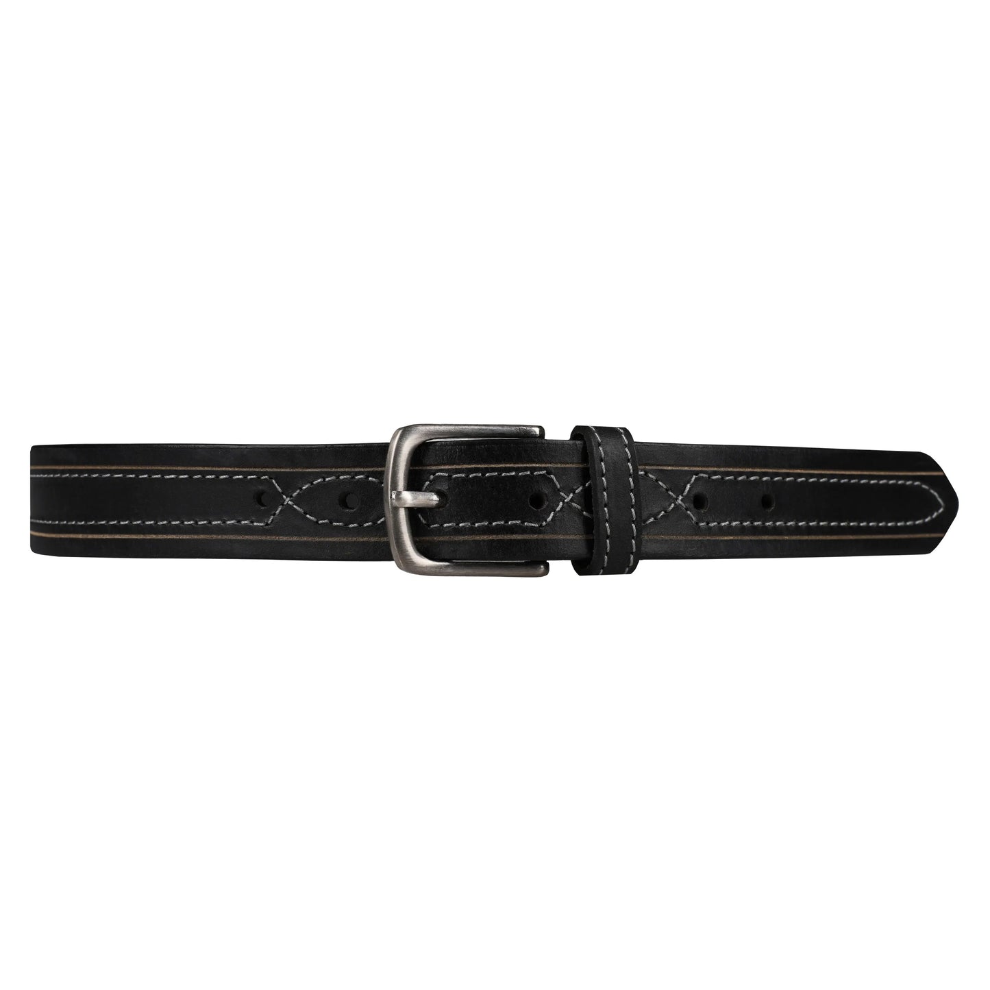 Outback 1.25" Wide Contrast Stitch Full Grain Leather Belt ButtonFresh.co.uk