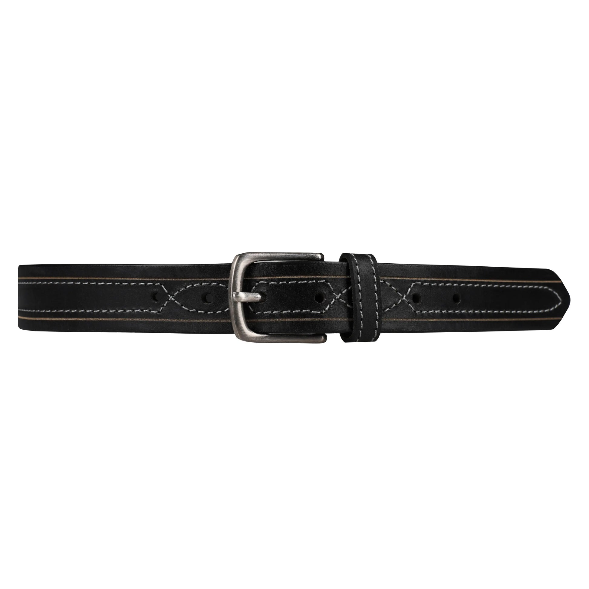 Outback 1.25" Wide Contrast Stitch Full Grain Leather Belt ButtonFresh.co.uk
