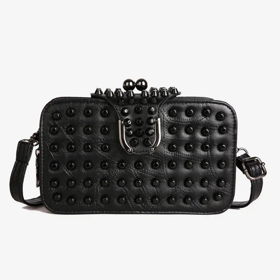 Trendy Rivet Embellished Ladies Crossbody Bag New Style Single Shoulder Bag Fashionable Clutch Small Square Bag For Women WholesaleHQ