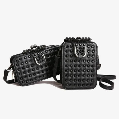 Trendy Rivet Embellished Ladies Crossbody Bag New Style Single Shoulder Bag Fashionable Clutch Small Square Bag For Women WholesaleHQ