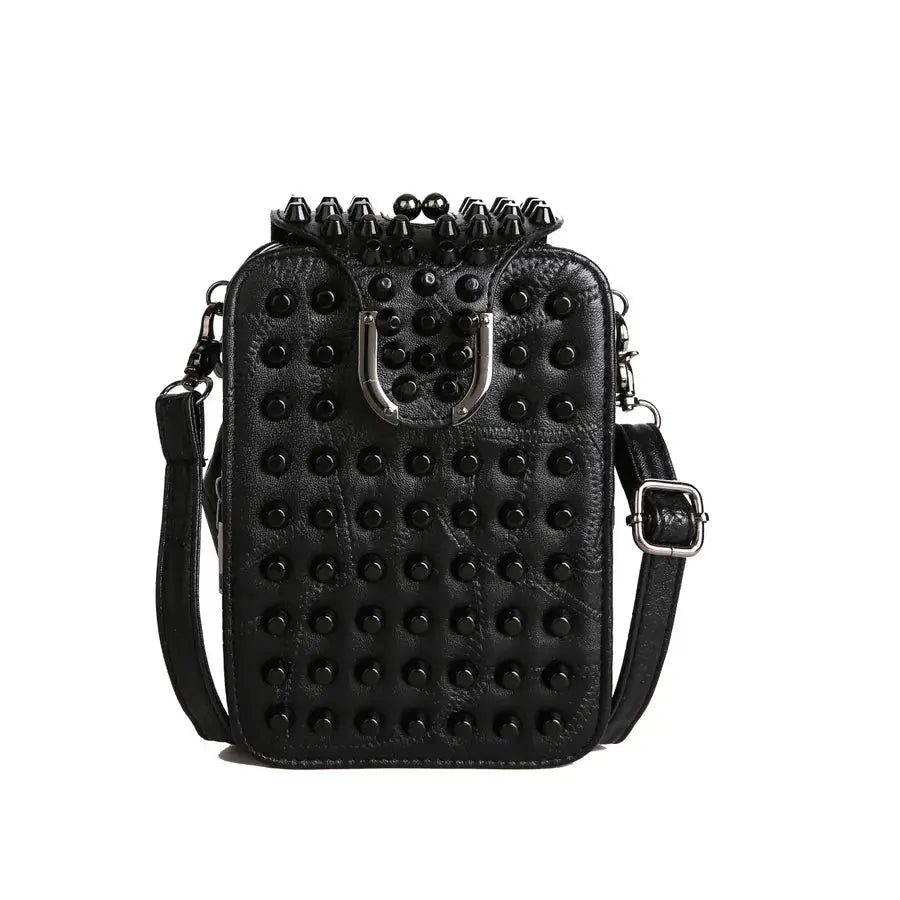 Trendy Rivet Embellished Ladies Crossbody Bag New Style Single Shoulder Bag Fashionable Clutch Small Square Bag For Women WholesaleHQ
