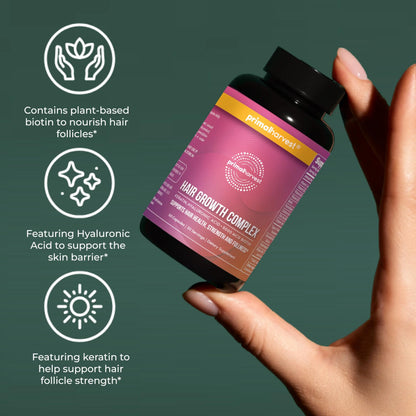 Primal Harvest Hair Growth Vitamins – 60 Capsules with Biotin, Zinc & Type II Collagen British Harmonia | Natural Makeup & Fragrance by British Harmonia UK