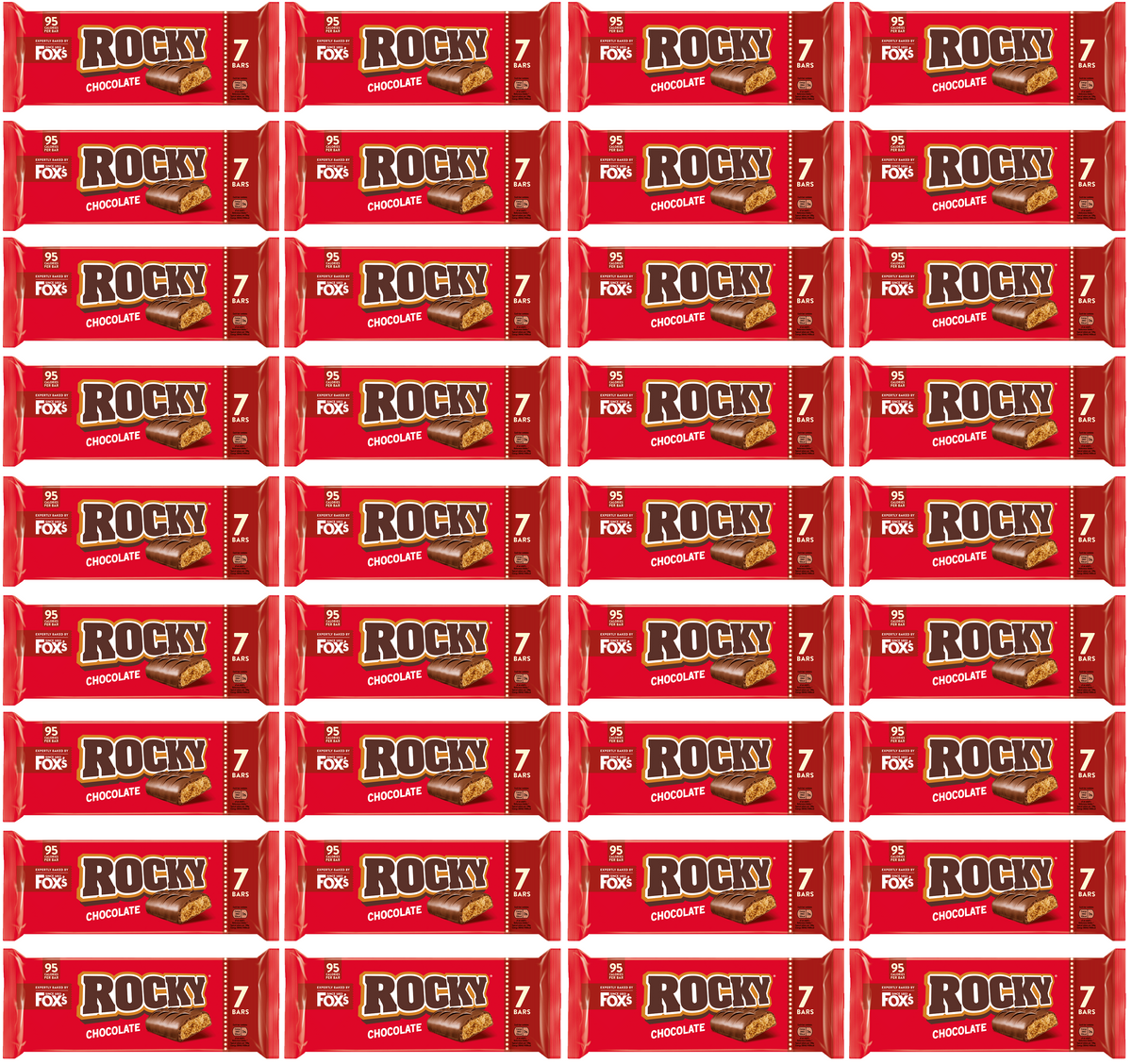 36 x Foxs Rocky Chocolate 7pk - 7 PACK