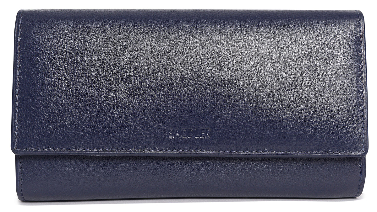 Large Leather Multi-Section Purse "Grace" – Handmade by Saddler | RFID Protected & Gift Boxed