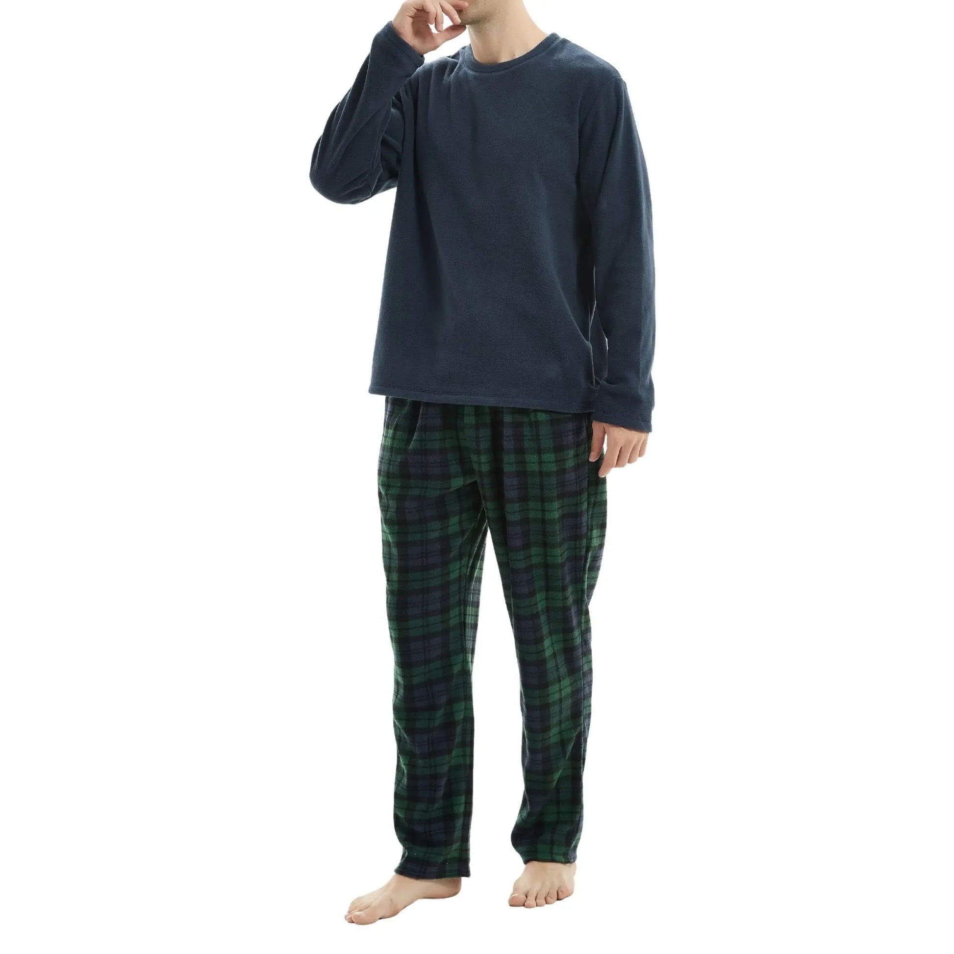 Green Long-Sleeve Fleece Pyjama Sets for Ultimate Comfort and Style SaneShoppe