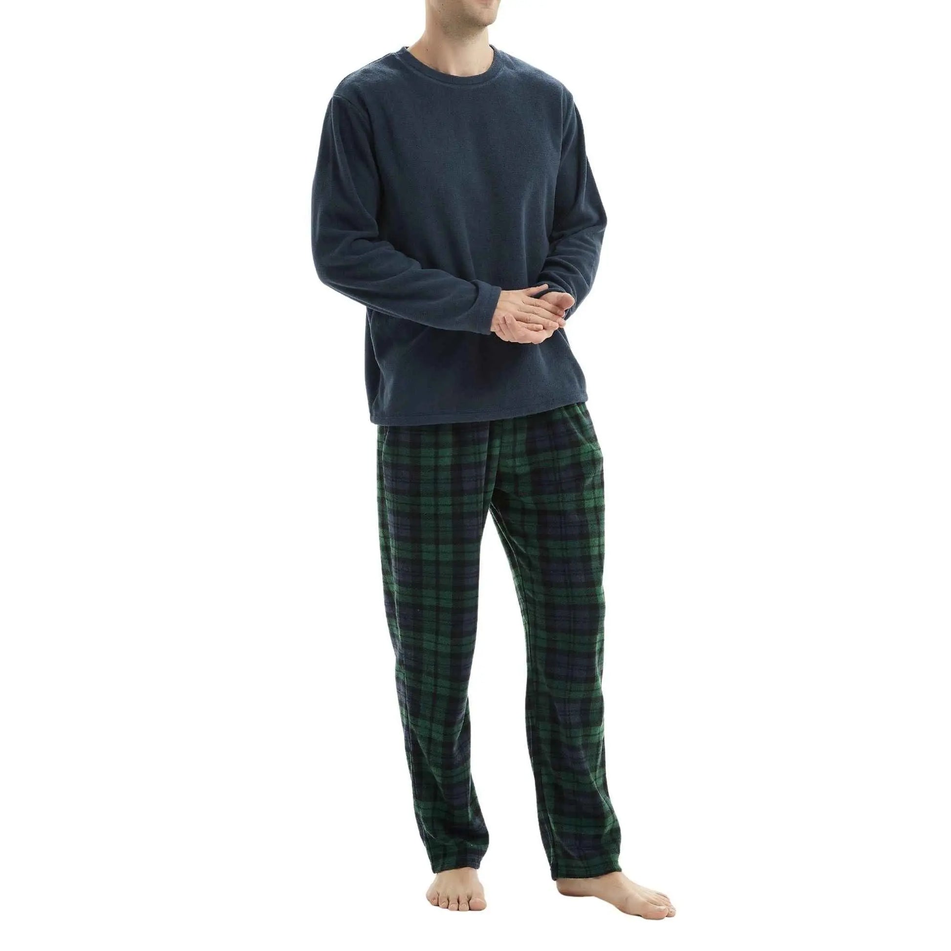 Green Long-Sleeve Fleece Pyjama Sets for Ultimate Comfort and Style SaneShoppe
