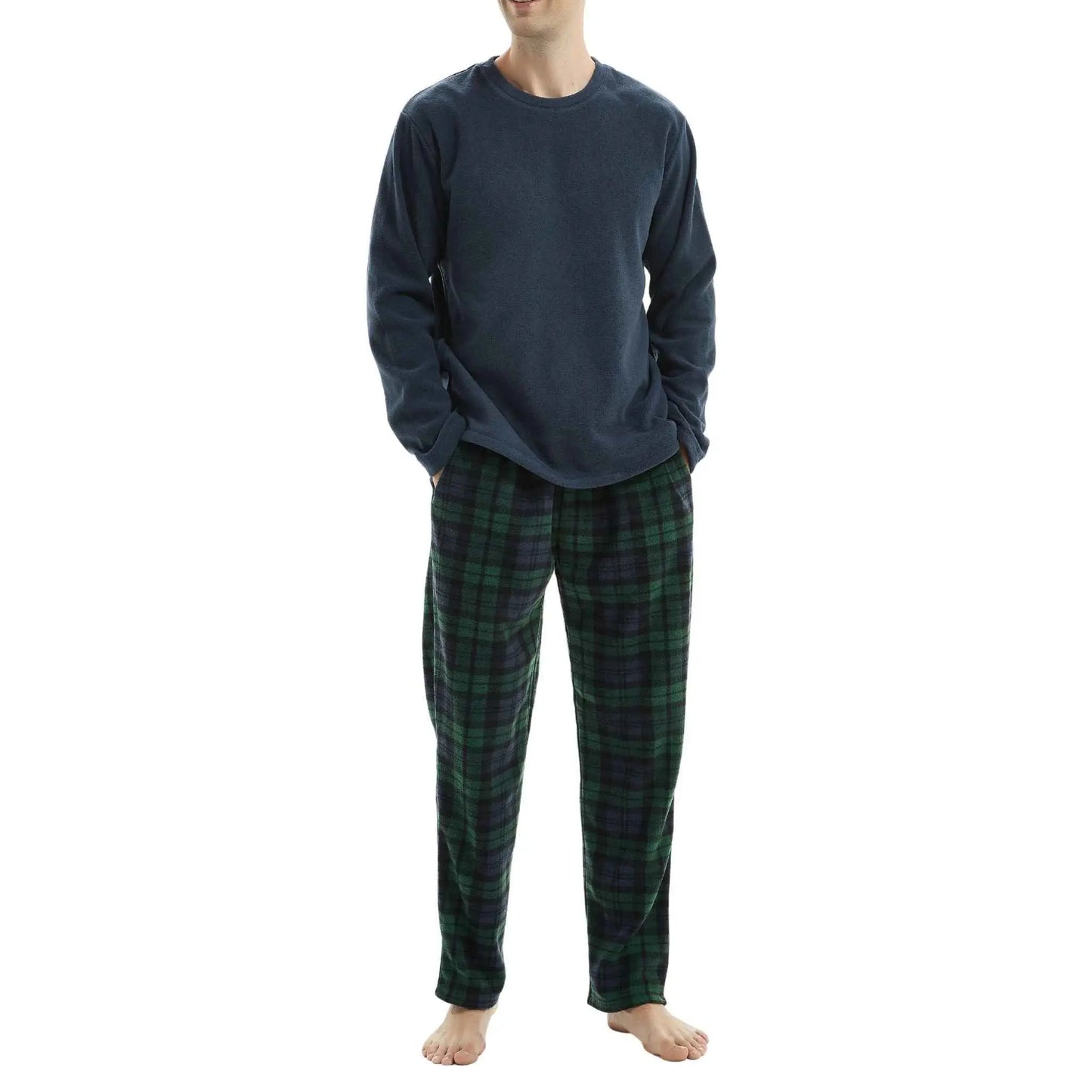 Green Long-Sleeve Fleece Pyjama Sets for Ultimate Comfort and Style SaneShoppe