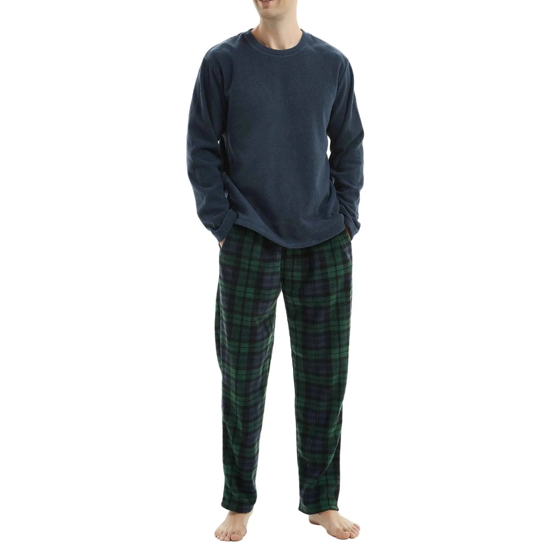 Green Long-Sleeve Fleece Pyjama Sets for Ultimate Comfort and Style SaneShoppe