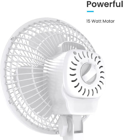 Senelux 6" Clip On Desk Fan- Home Cooling from a Portable, Cool Clip Fan; Clip on Desk Fan Senelux