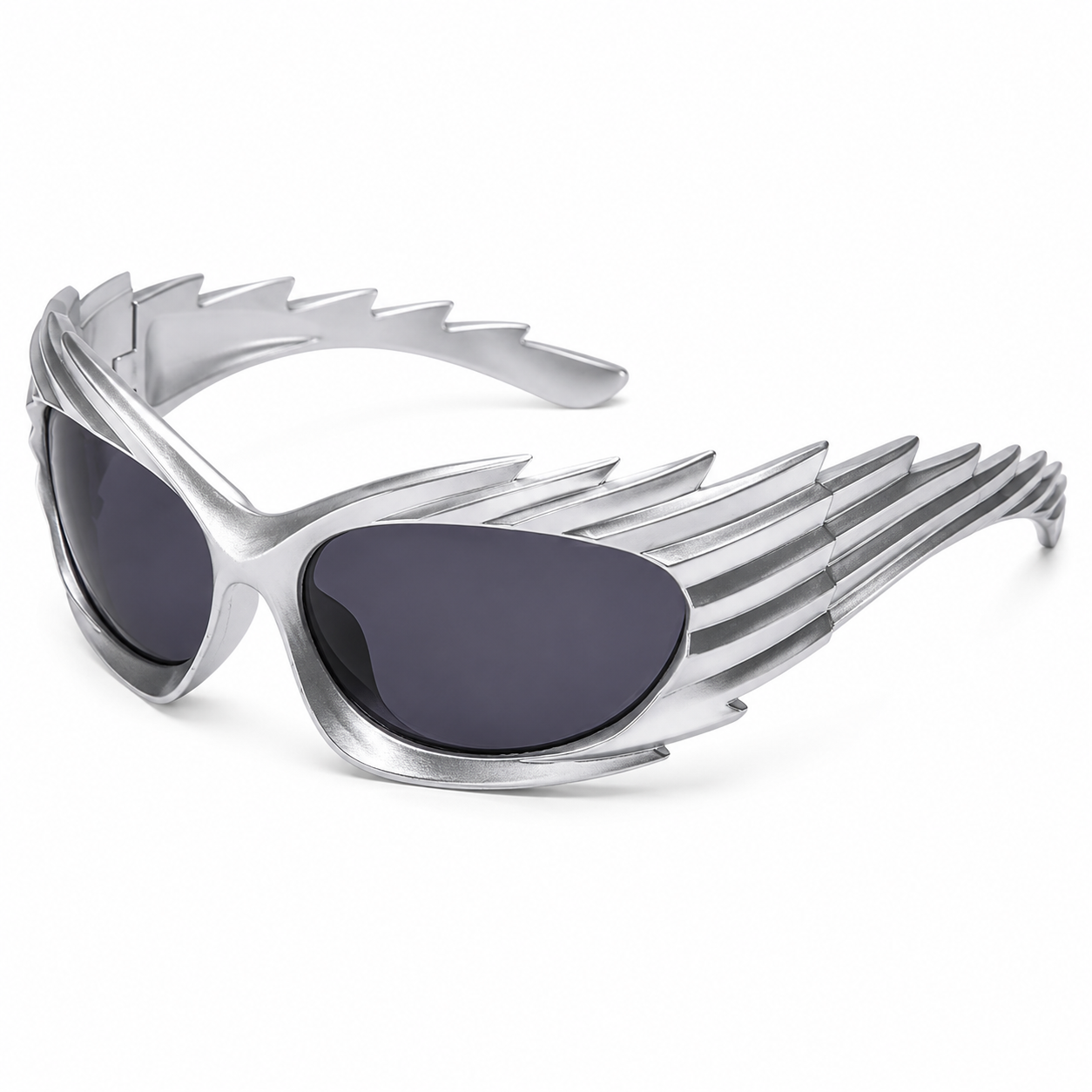 Silver Spiked Cyber Glasses