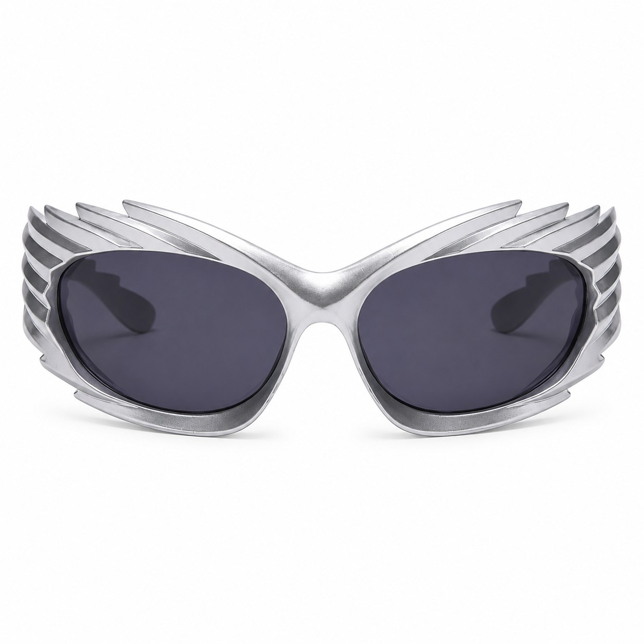 Silver Spiked Cyber Glasses